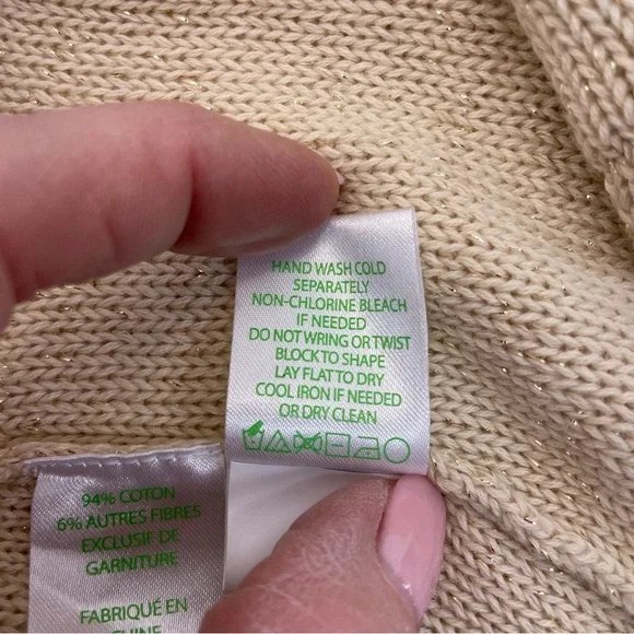 Lilly Pulitzer Abbott Sweater Vest Large Gold Metallic - Picture 7 of 10